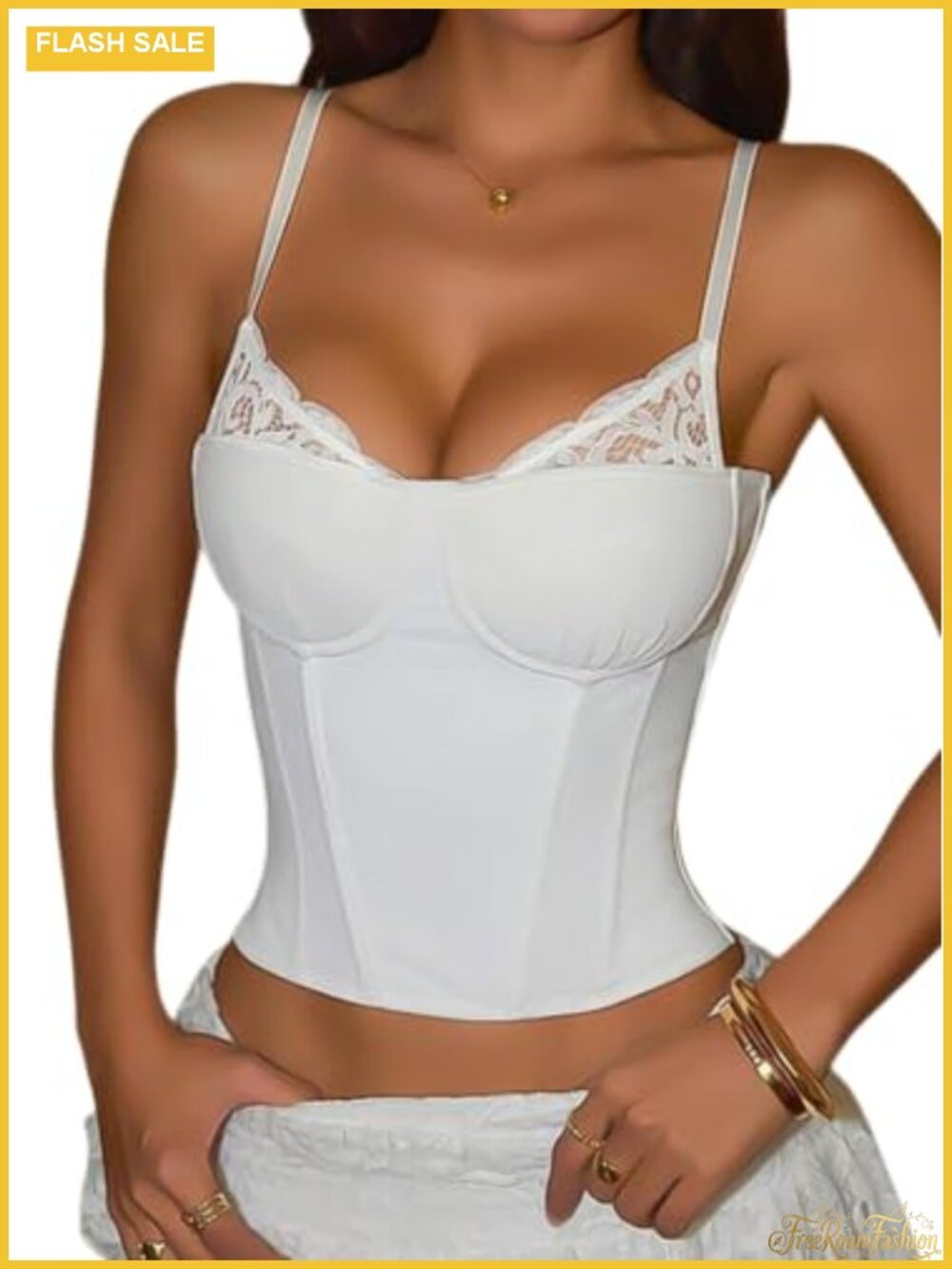 Womens Corset Top Bustier Crop Top Sweetheart Neck Cami Adjustable Strap